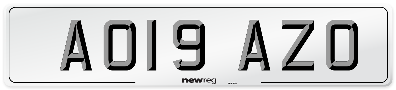 AO19 AZO Number Plate from New Reg